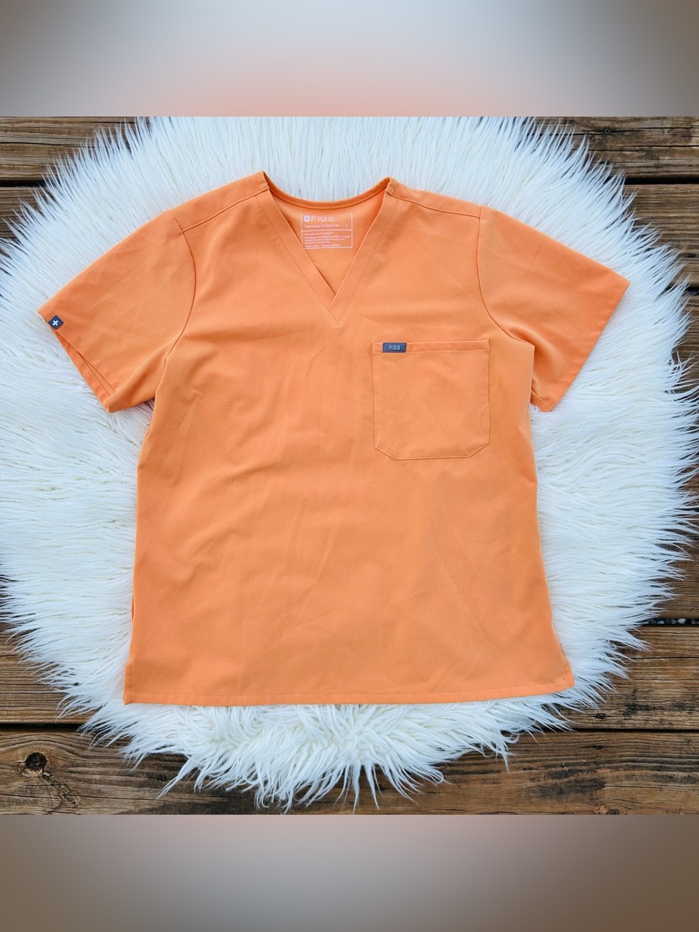 FIGS Orange Catarina Scrub Top